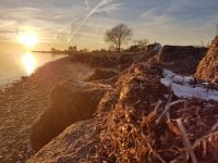 Kysten ved Bisserup Strand vinter 2016-17. Foto: Ellen Margrethe Ølgaard Nielsen.