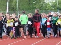 Skole-OL i 2014, hvor HKH Kronprins Frederik var med til at åbne Skole-OL i Korsør. Kilde: Slagelse Kommune.