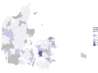 CV forekomst pr. kommune