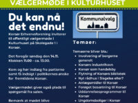 Invitation til vælgermøde i Kulturhuset 14. november